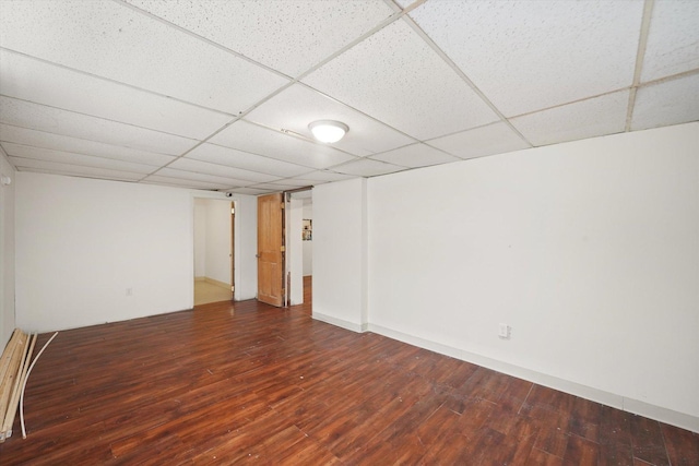 11219 S Wallace St, Chicago, IL 60628 - empty room with wood finished floors and a drop ceiling
