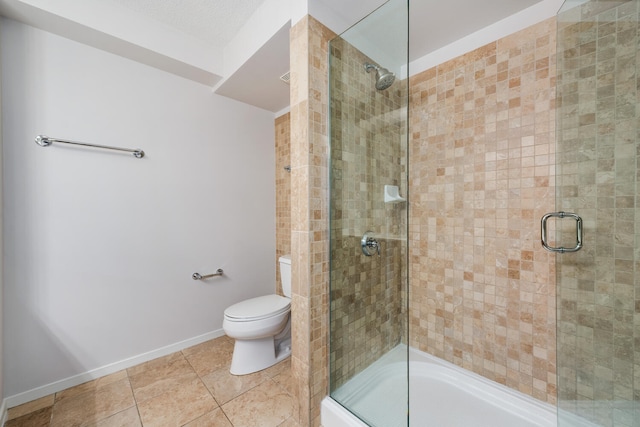 9715 Woods Dr Unit 700, Skokie, IL 60077 - bathroom with toilet, a shower stall, and baseboards