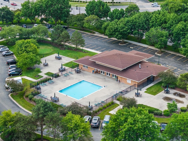 730 Creekside Dr Unit 104, Mount Prospect, IL 60056 - drone / aerial view of a pool area