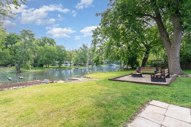1237 Fox River Dr, Algonquin, IL 60102 - view of yard with a water view