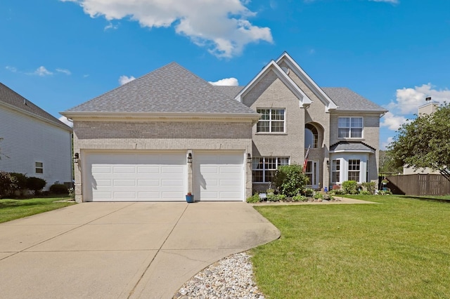 12820 Tipperary Ln, Plainfield, IL 60585 - traditional home featuring driveway, a garage, brick siding, and roof with shingles