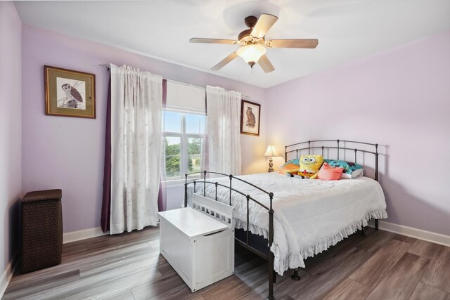 12820 Tipperary Ln, Plainfield, IL 60585 - bedroom with wood finished floors and ceiling fan