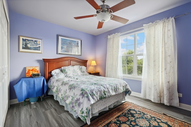 12820 Tipperary Ln, Plainfield, IL 60585 - bedroom featuring wood finished floors and a ceiling fan