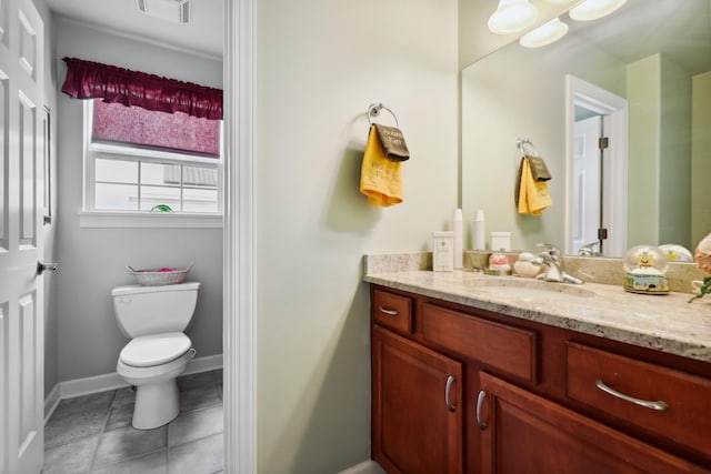 12820 Tipperary Ln, Plainfield, IL 60585 - bathroom with vanity and tile patterned floors