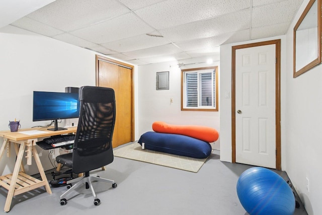 3760 N Alder Dr, Hoffman Estates, IL 60192 - office space with a drop ceiling and finished concrete flooring