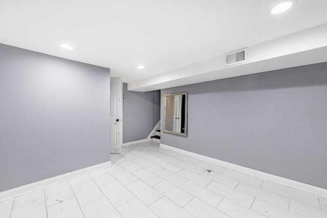9626 S Oglesby Ave, Chicago, IL 60617 - finished basement featuring recessed lighting and stairs
