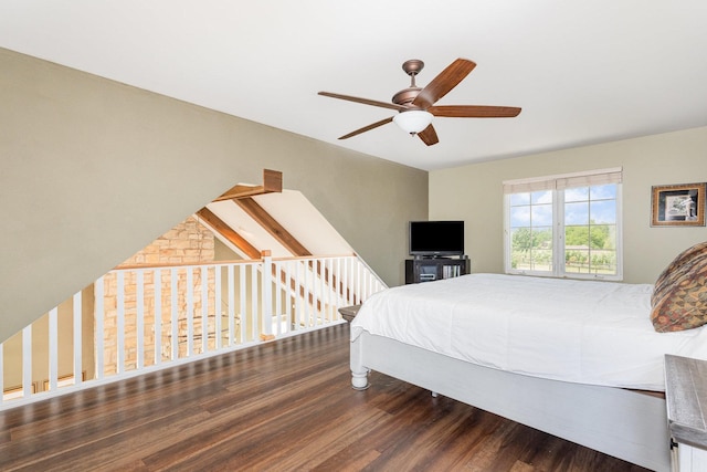 5284 Harvey Rd, Caledonia, IL 61011 - bedroom featuring wood finished floors and ceiling fan
