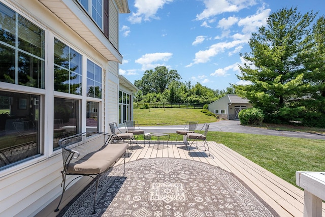 5284 Harvey Rd, Caledonia, IL 61011 - view of patio / terrace featuring a wooden deck