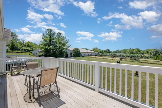 5284 Harvey Rd, Caledonia, IL 61011 - wooden deck featuring outdoor dining area