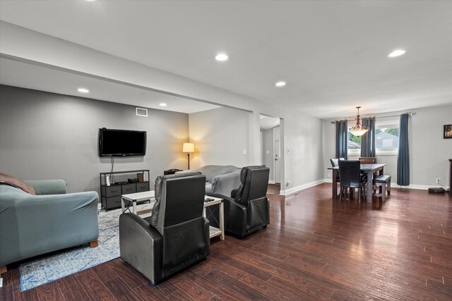 427 Cedarcrest Dr, Streamwood, IL 60107 - living area with wood finished floors, recessed lighting, and baseboards