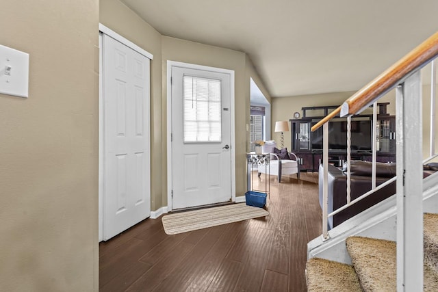 1861 Grosse Pointe Cir, Hanover Park, IL 60133 - entryway with dark wood-style flooring