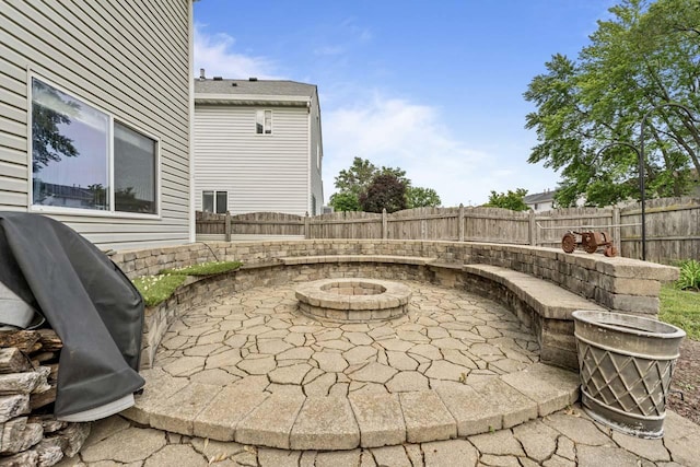 1861 Grosse Pointe Cir, Hanover Park, IL 60133 - view of patio with a fire pit