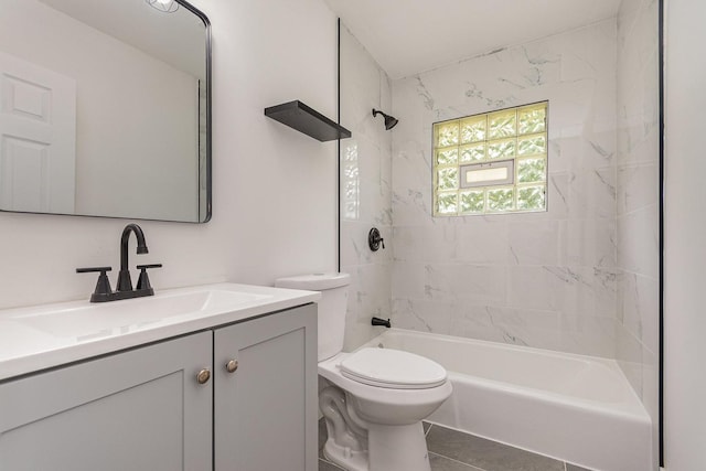 16632 Sawyer Ave, Markham, IL 60428 - bathroom featuring vanity,  shower combination, and tile patterned floors