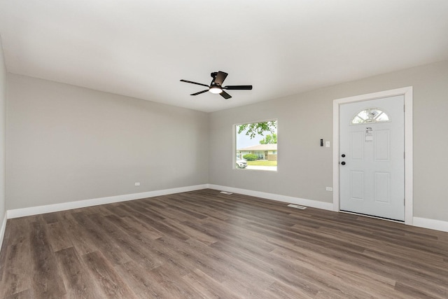 16632 Sawyer Ave, Markham, IL 60428 - entrance foyer with wood finished floors and a ceiling fan
