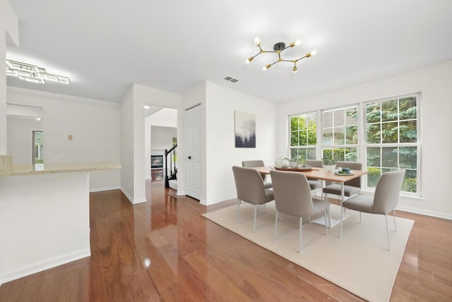 881 Dandridge Ct, Elgin, IL 60120 - dining room with wood finished floors and a chandelier