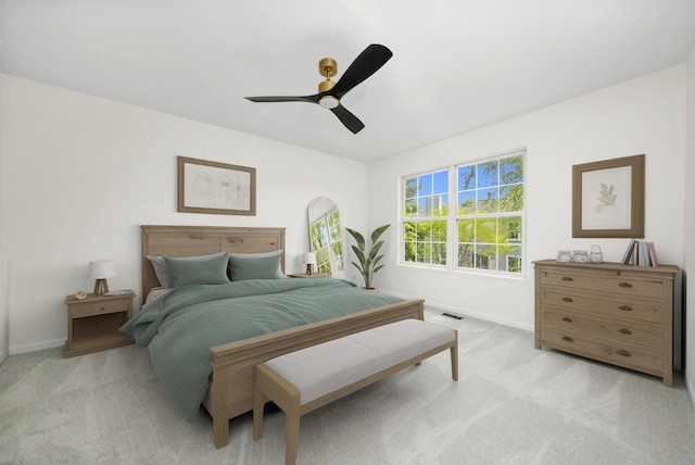881 Dandridge Ct, Elgin, IL 60120 - bedroom featuring light colored carpet and a ceiling fan