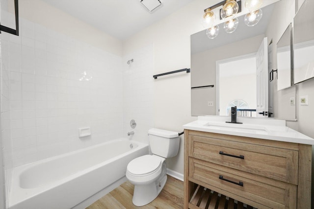 881 Dandridge Ct, Elgin, IL 60120 - bathroom with vanity, wood finished floors, and bathing tub / shower combination