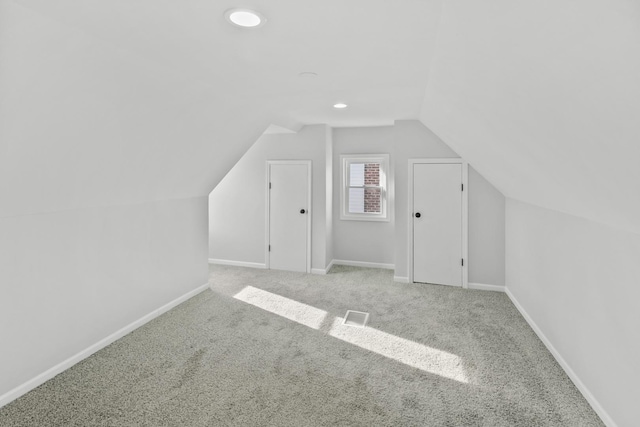 3666 176th Pl, Lansing, IL 60438 - bonus room featuring carpet flooring, vaulted ceiling, and recessed lighting