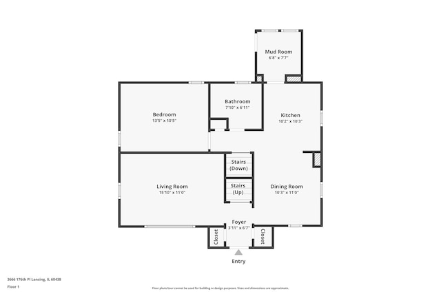 3666 176th Pl, Lansing, IL 60438 - view of room layout