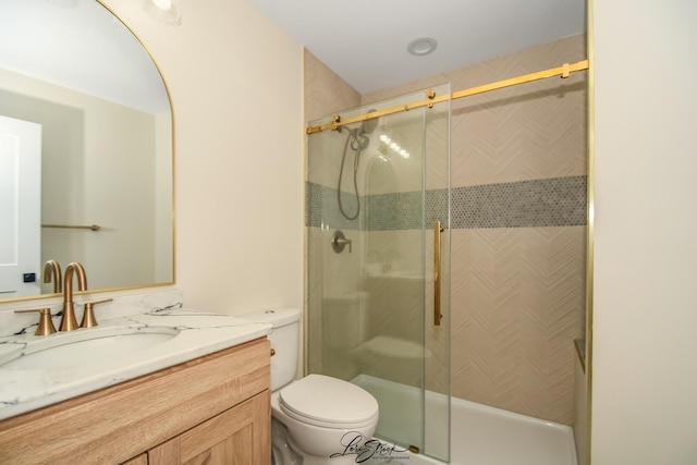 223 E 20th Ct, Lockport, IL 60441 - bathroom with vanity and a shower stall