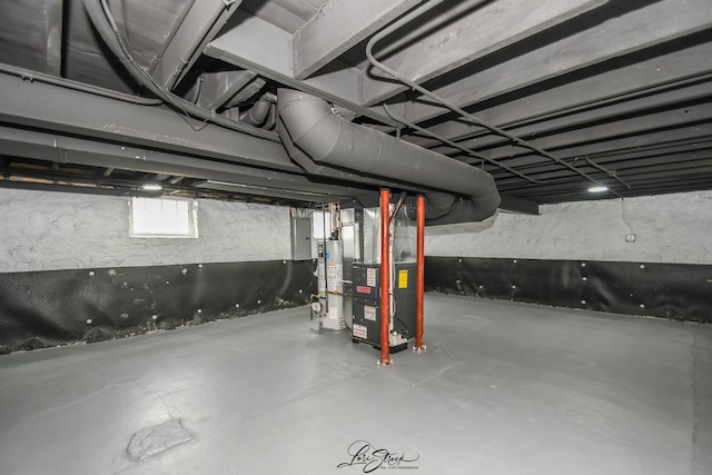 223 E 20th Ct, Lockport, IL 60441 - below grade area featuring gas water heater and heating unit
