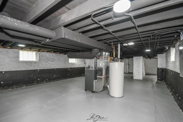 223 E 20th Ct, Lockport, IL 60441 - basement with gas water heater and heating unit