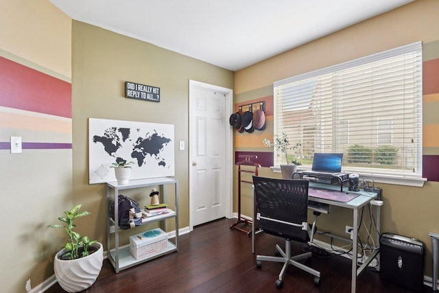 2025 Westbury Ln, Aurora, IL 60502 - office space with dark wood-style flooring and baseboards
