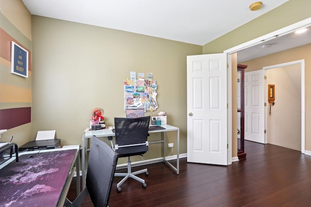 2025 Westbury Ln, Aurora, IL 60502 - office area with hardwood / wood-style floors and baseboards