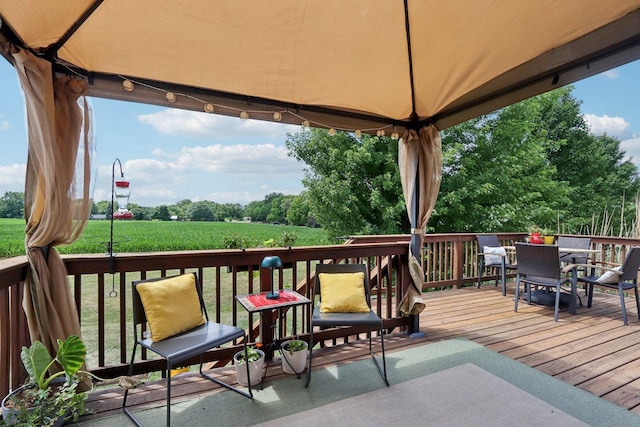 2025 Westbury Ln, Aurora, IL 60502 - wooden terrace featuring outdoor dining space