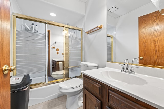 7008 Plymouth Ct Unit 7008, Tinley Park, IL 60477 - full bath with vanity and shower / bath combination with glass door