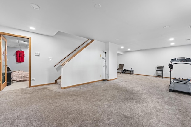 7008 Plymouth Ct Unit 7008, Tinley Park, IL 60477 - exercise area with carpet and recessed lighting