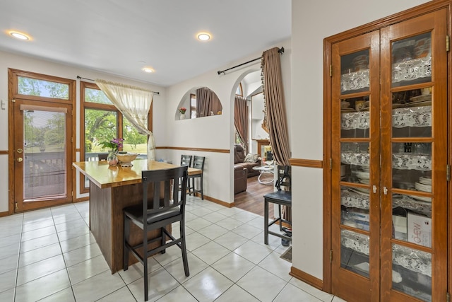 7008 Plymouth Ct Unit 7008, Tinley Park, IL 60477 - dining room with light tile patterned floors and recessed lighting