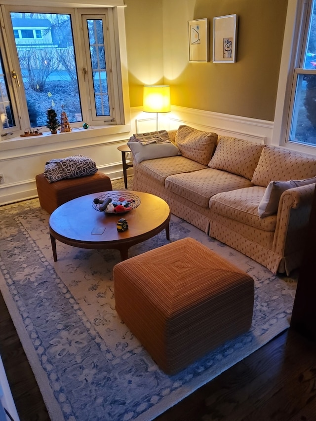 21317 W Shady Ln, Lake Zurich, IL 60047 - living room featuring wood finished floors and a decorative wall