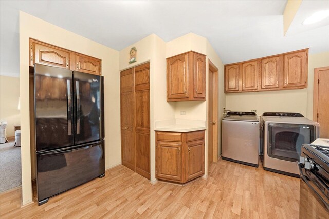5530 Parkview Ct, Crestwood, IL 60418 - laundry area with separate washer and dryer and light wood-style floors