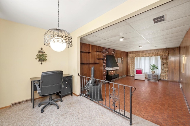 5530 Parkview Ct, Crestwood, IL 60418 - office space featuring wood walls and baseboards