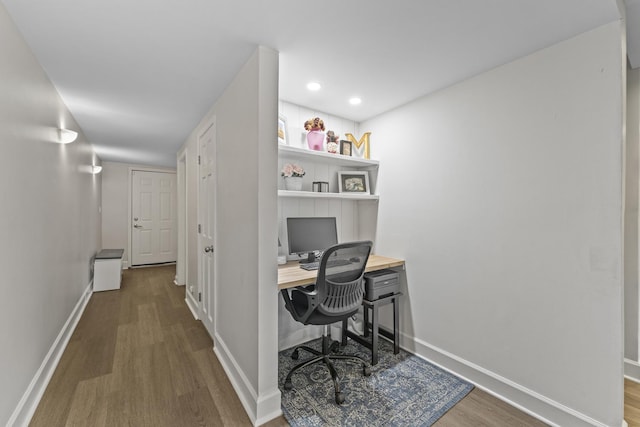 6351 N Glenwood Ave Unit 1S, Chicago, IL 60660 - home office with wood finished floors and recessed lighting