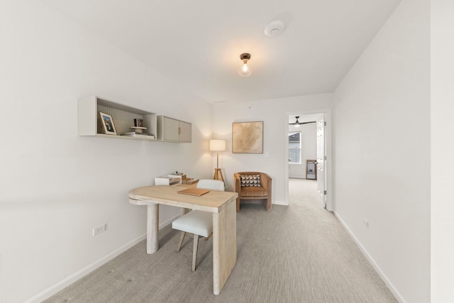 29W711 Cambridge St, Warrenville, IL 60555 - office area featuring light carpet and baseboards