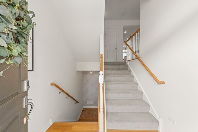 29W711 Cambridge St, Warrenville, IL 60555 - stairs with wood finished floors and baseboards