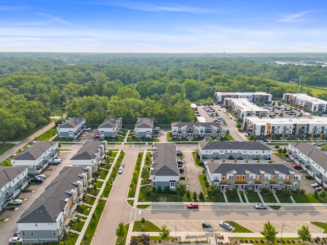 29W711 Cambridge St, Warrenville, IL 60555 - aerial view of residential area featuring a heavily wooded area