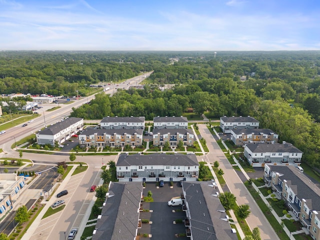 29W711 Cambridge St, Warrenville, IL 60555 - aerial view of residential area featuring a forest