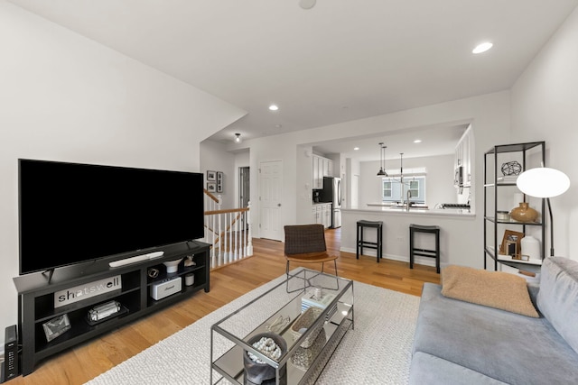 29W711 Cambridge St, Warrenville, IL 60555 - living area with light wood finished floors and recessed lighting