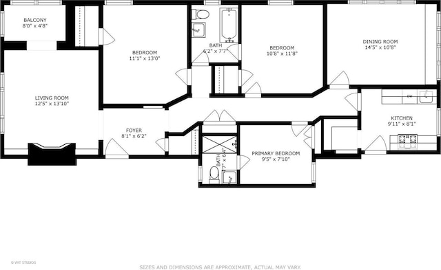 1646 E 54th St Unit 2, Chicago, IL 60615 - view of floor plan / room layout