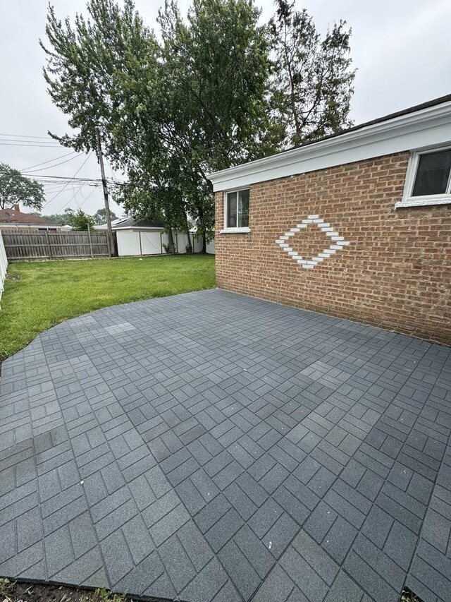 8117 S Keating Ave, Chicago, IL 60652 - view of patio / terrace with an outbuilding