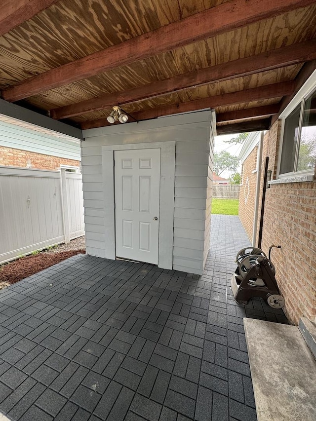 8117 S Keating Ave, Chicago, IL 60652 - view of patio / terrace with an outdoor structure