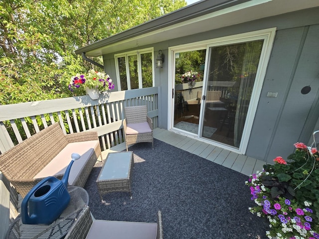 4910 143rd Pl, Midlothian, IL 60445 - view of patio with an outdoor hangout area and a wooden deck