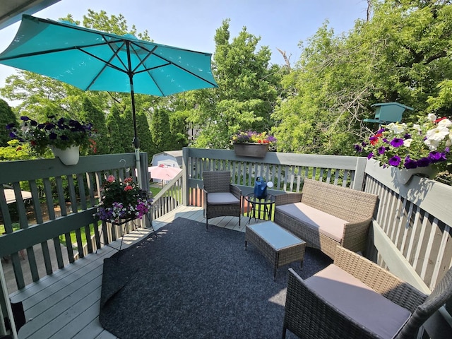 4910 143rd Pl, Midlothian, IL 60445 - deck featuring an outdoor living space