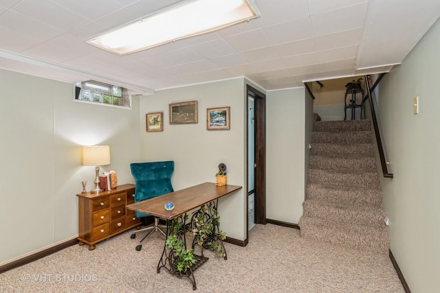 7807 Pershing Blvd, Kenosha, WI 53142 - carpeted home office featuring baseboards