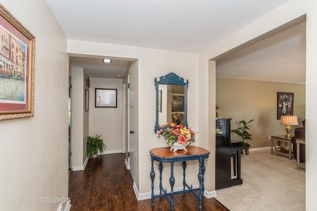 7807 Pershing Blvd, Kenosha, WI 53142 - corridor featuring baseboards and wood finished floors