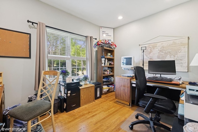 13008 Rockfish Ln, Plainfield, IL 60585 - office space with light wood-type flooring and recessed lighting