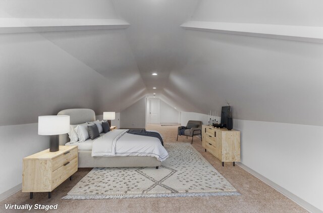 7955 S May St, Chicago, IL 60620 - carpeted bedroom featuring lofted ceiling, recessed lighting, and baseboards